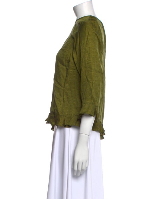 Diane von Furstenberg Silk Printed Crop Top