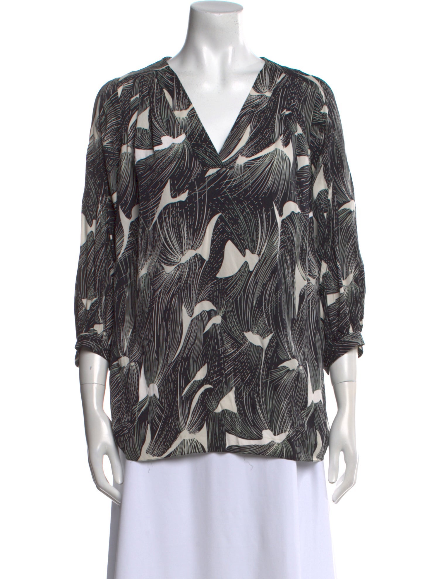 Diane von Furstenberg Silk Printed Blouse