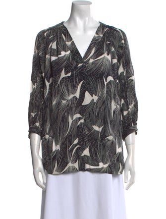 Diane von Furstenberg Silk Printed Blouse