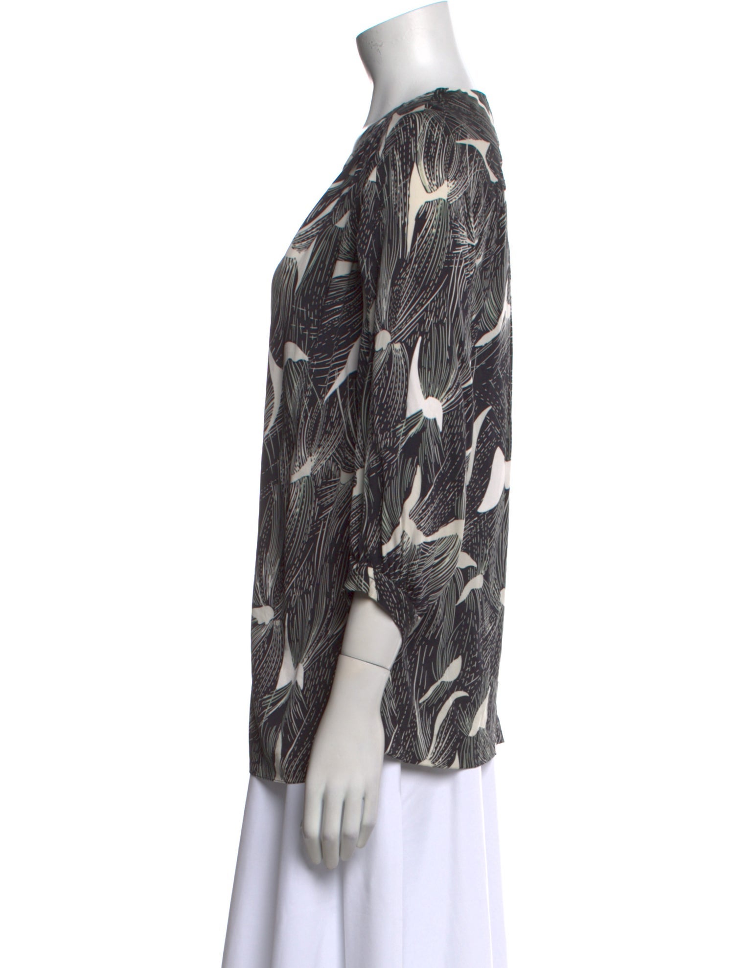 Diane von Furstenberg Silk Printed Blouse
