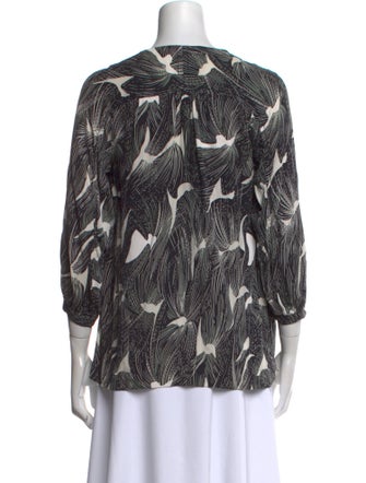 Diane von Furstenberg Silk Printed Blouse