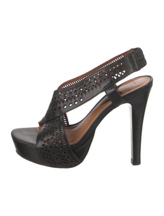 Diane von Furstenberg Leather Slingback Sandals