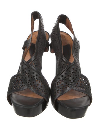 Diane von Furstenberg Leather Slingback Sandals