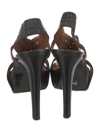 Diane von Furstenberg Leather Slingback Sandals