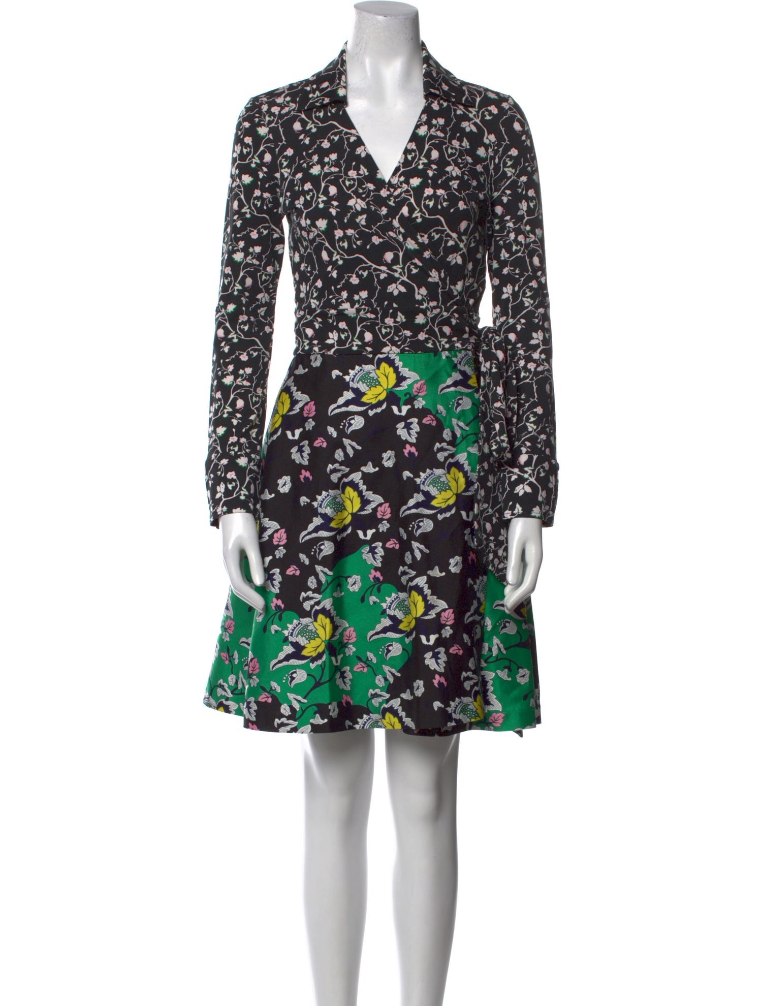 Diane von Furstenberg Floral Print Mini Dress