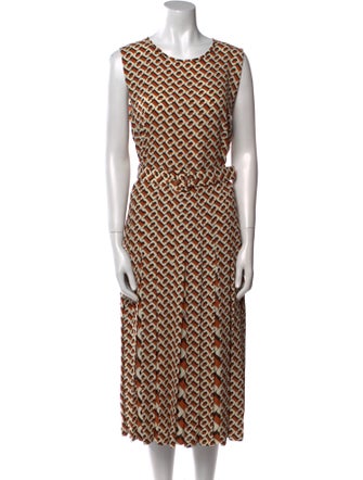 Diane von Furstenberg Printed Midi Length Dress