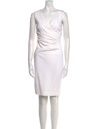 Diane von Furstenberg V-Neck Knee-Length Dress