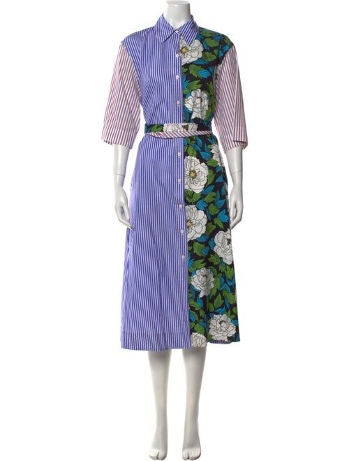 Diane von Furstenberg Striped Midi Length Dress