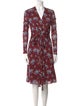 Diane von Furstenberg Floral Print Knee-Length Dress