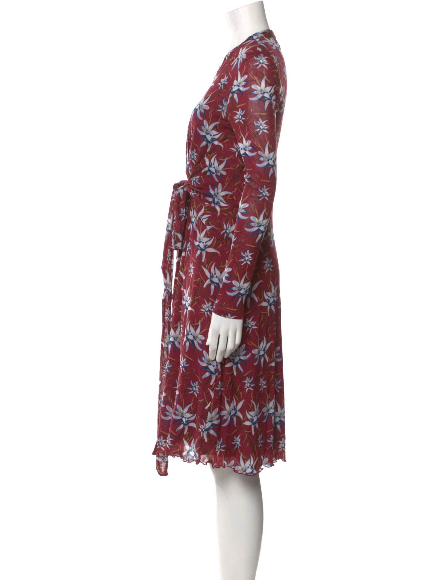 Diane von Furstenberg Floral Print Knee-Length Dress