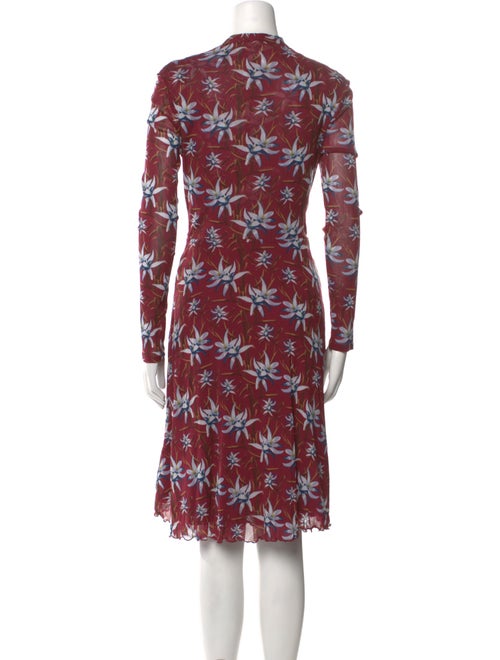 Diane von Furstenberg Floral Print Knee-Length Dress