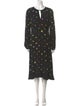Diane von Furstenberg Polka Dot Print Midi Length Dress
