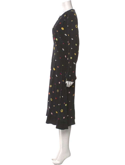 Diane von Furstenberg Polka Dot Print Midi Length Dress