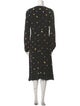 Diane von Furstenberg Polka Dot Print Midi Length Dress