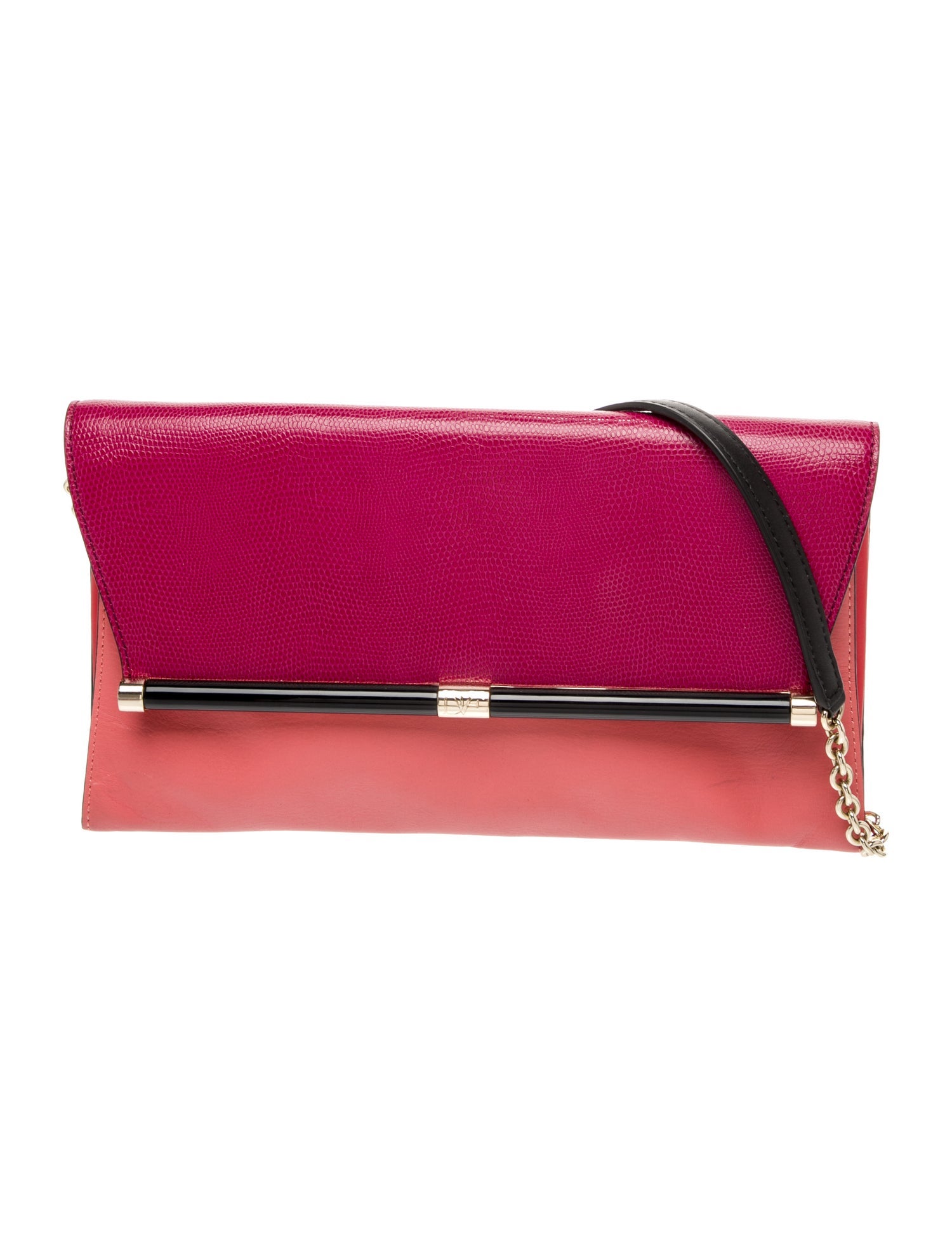 Diane von Furstenberg Embossed Leather Shoulder Bag