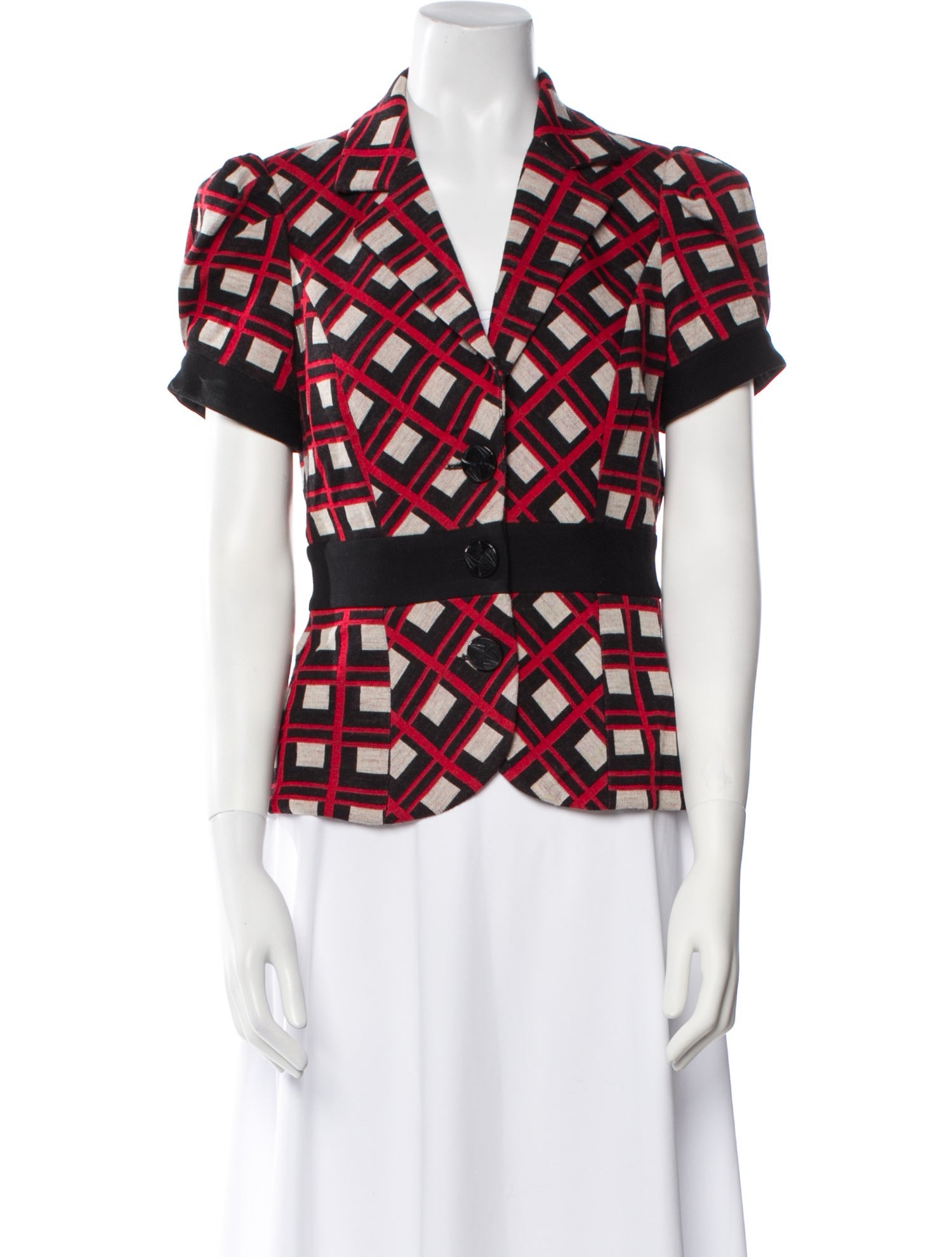 Diane von Furstenberg Wool Floral Print Vest