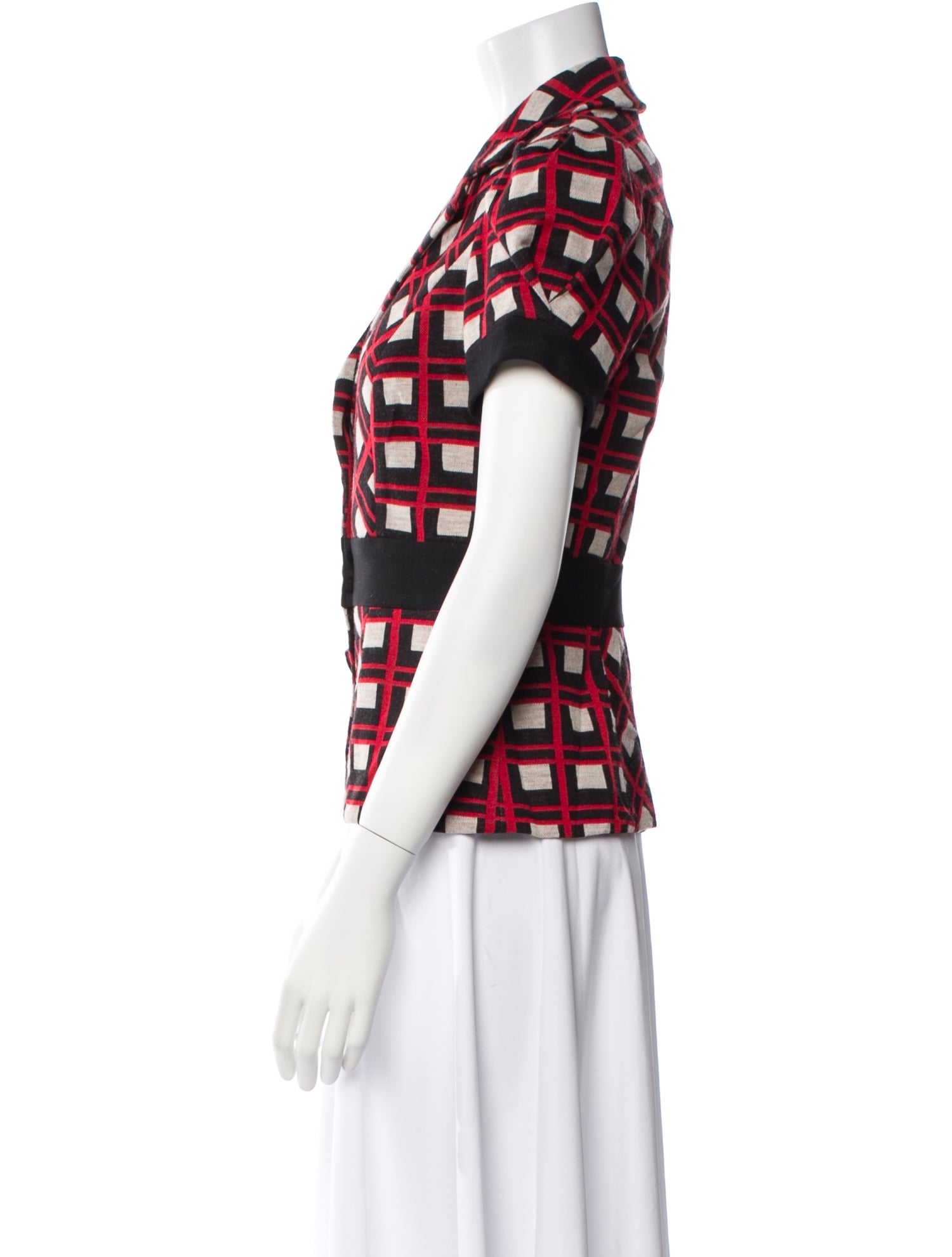 Diane von Furstenberg Wool Floral Print Vest