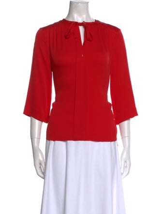 Diane von Furstenberg Silk Tie Neck Blouse