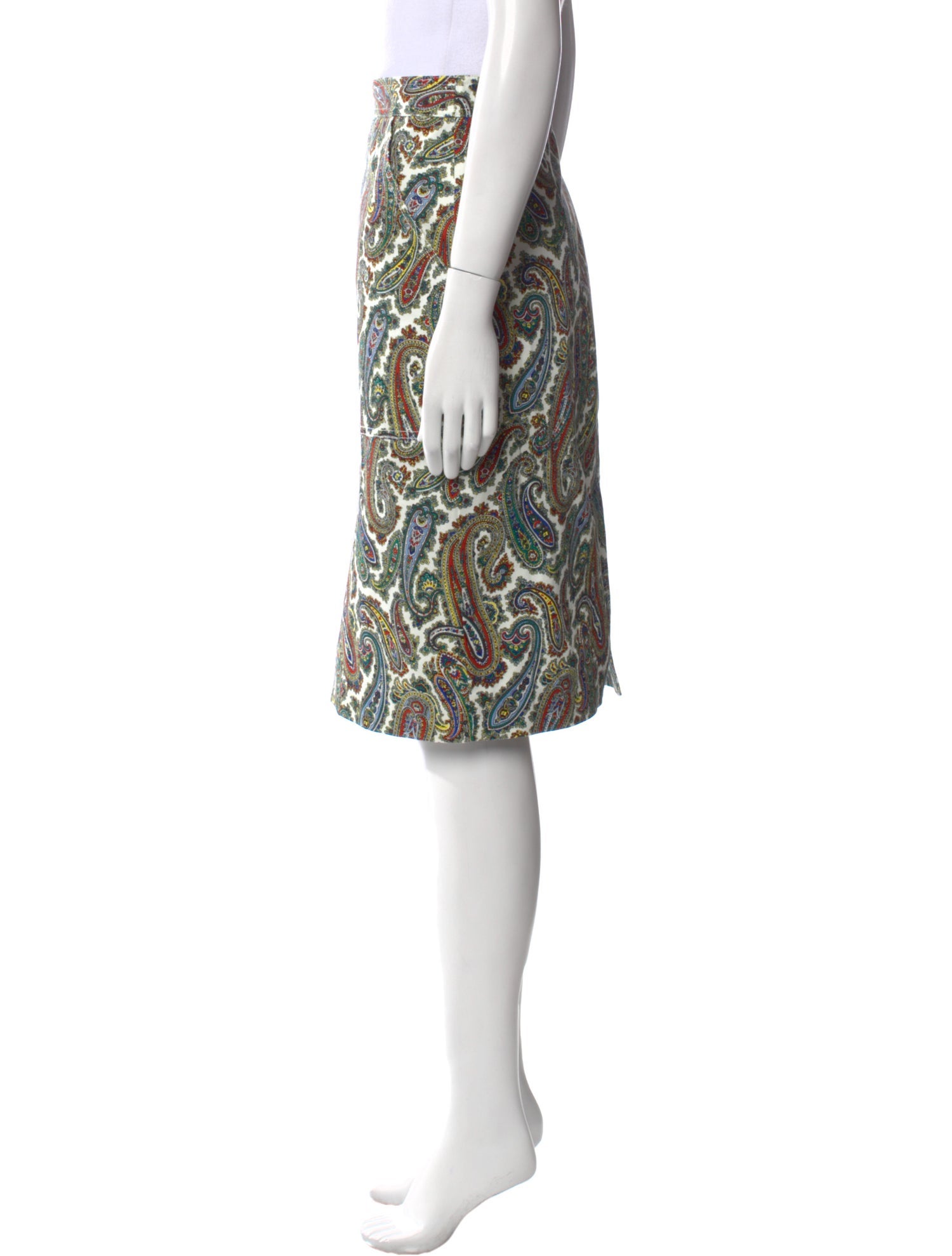 Diane von Furstenberg Paisley Print Knee-Length Skirt