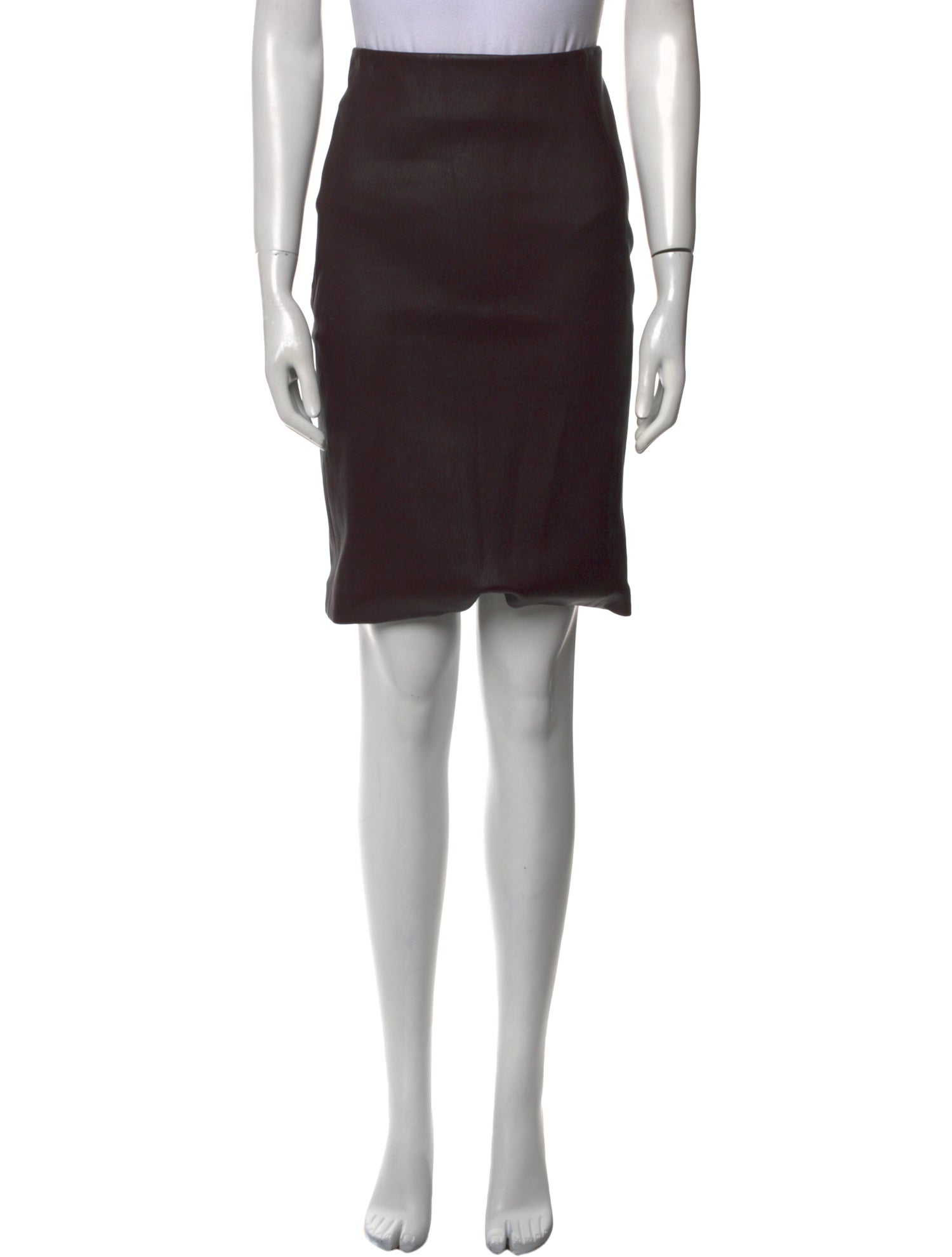 Diane von Furstenberg Leather Knee-Length Skirt