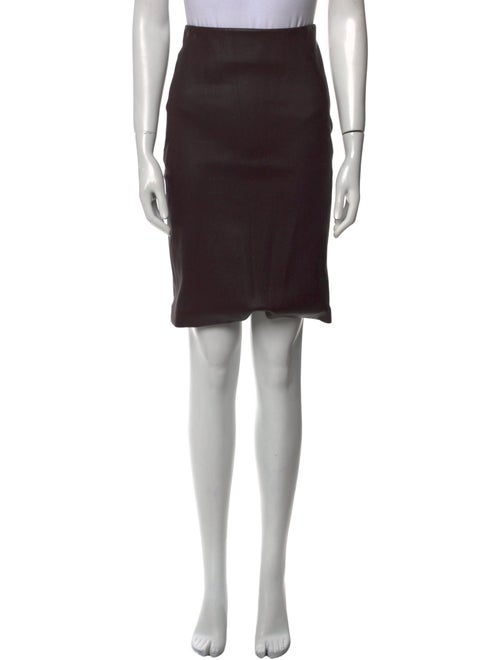 Diane von Furstenberg Leather Knee-Length Skirt