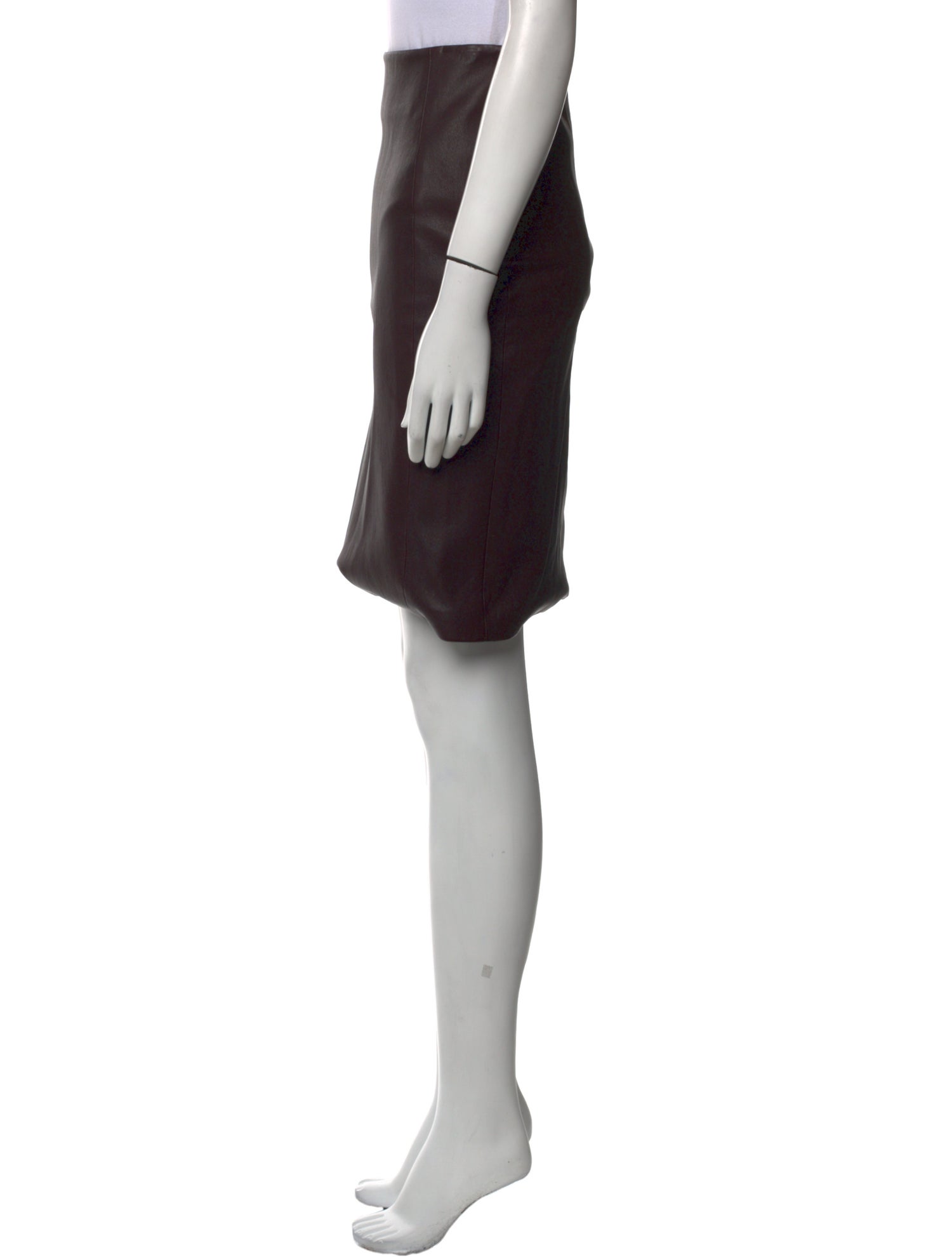 Diane von Furstenberg Leather Knee-Length Skirt