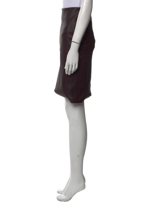 Diane von Furstenberg Leather Knee-Length Skirt