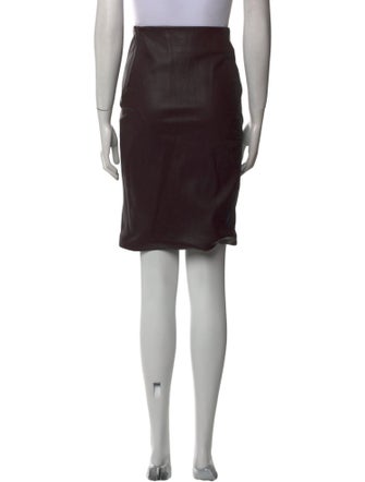Diane von Furstenberg Leather Knee-Length Skirt
