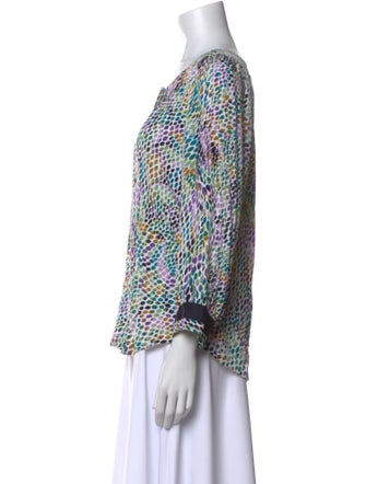 Diane von Furstenberg Silk Printed Blouse