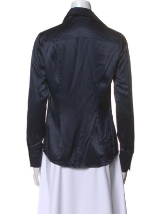 Diane von Furstenberg Silk Long Sleeve Button-Up Top