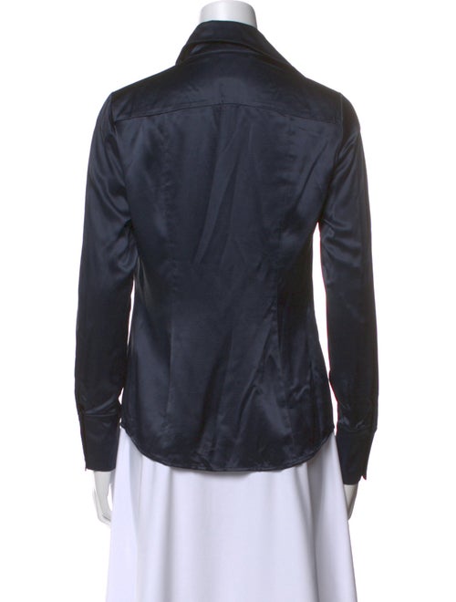 Diane von Furstenberg Silk Long Sleeve Button-Up Top