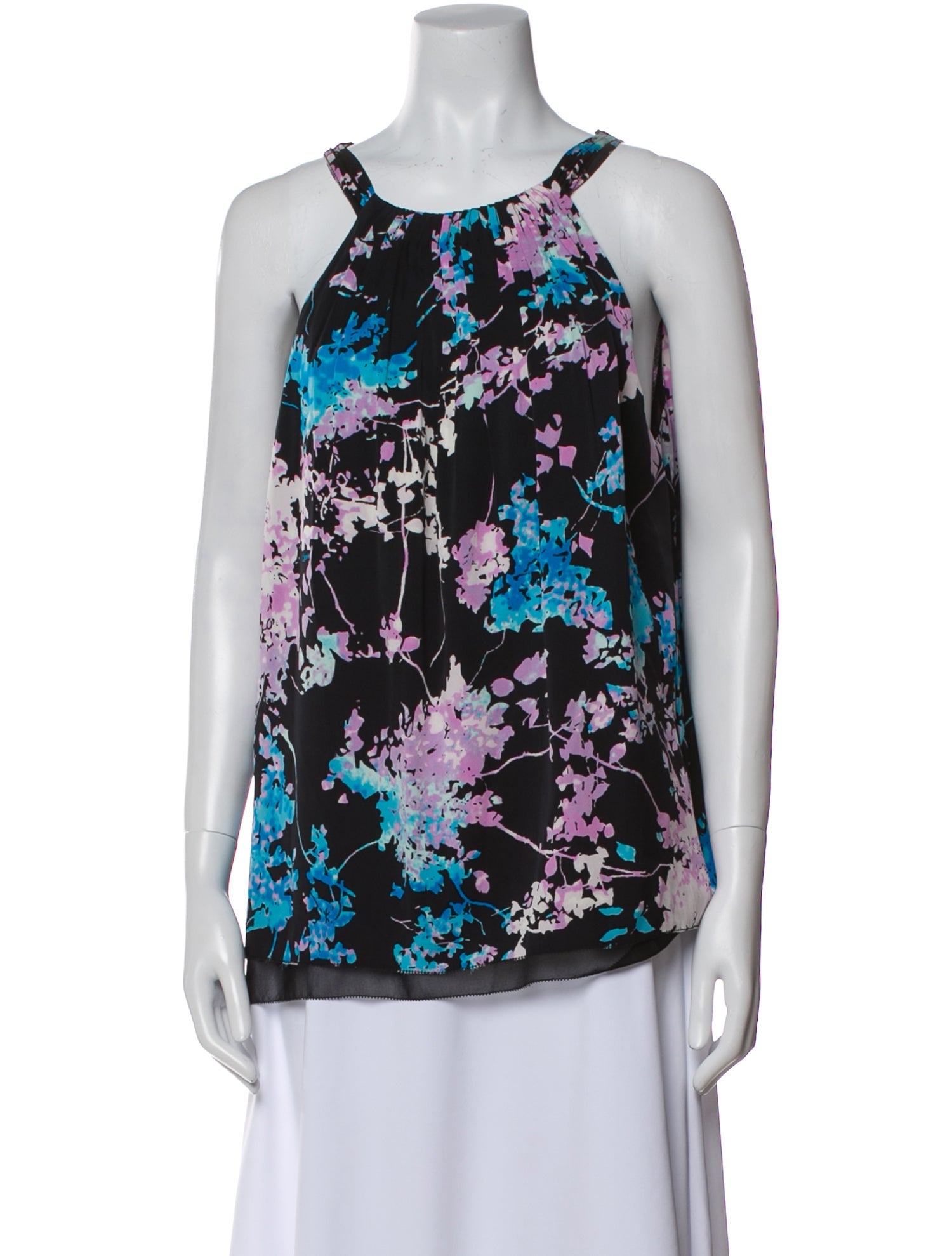 Diane von Furstenberg Silk Floral Print Blouse