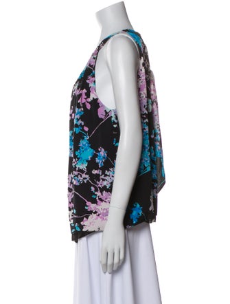 Diane von Furstenberg Silk Floral Print Blouse