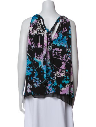 Diane von Furstenberg Silk Floral Print Blouse