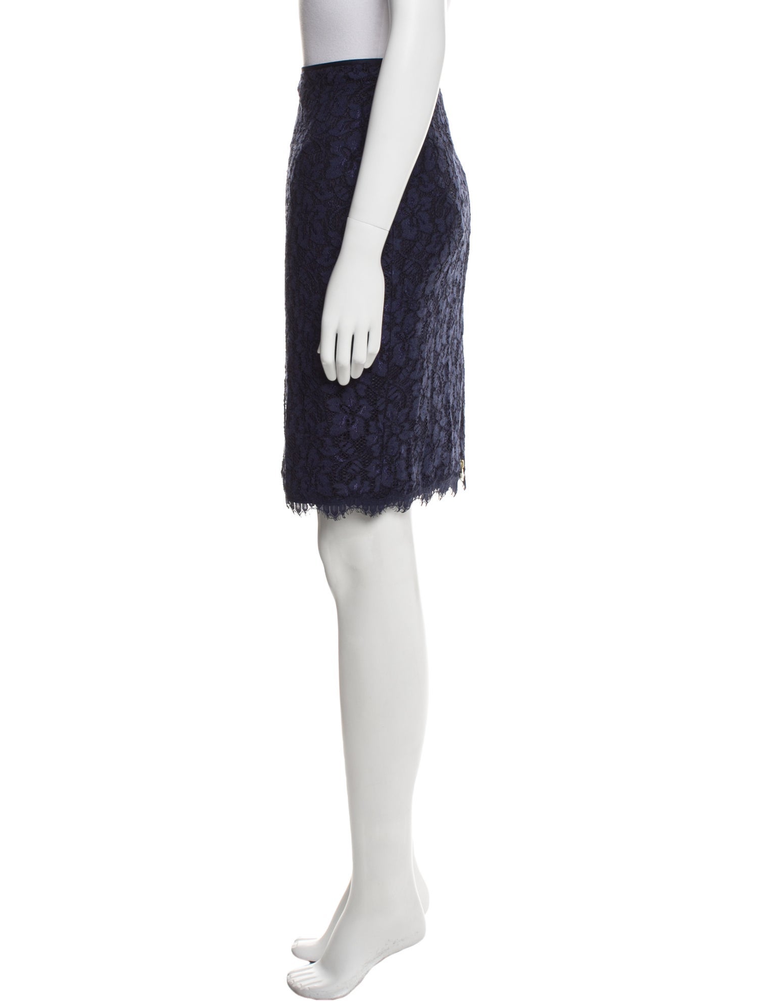 Diane von Furstenberg Lace Pattern Knee-Length Skirt
