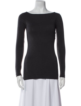 Diane von Furstenberg Wool Bateau Neckline Top