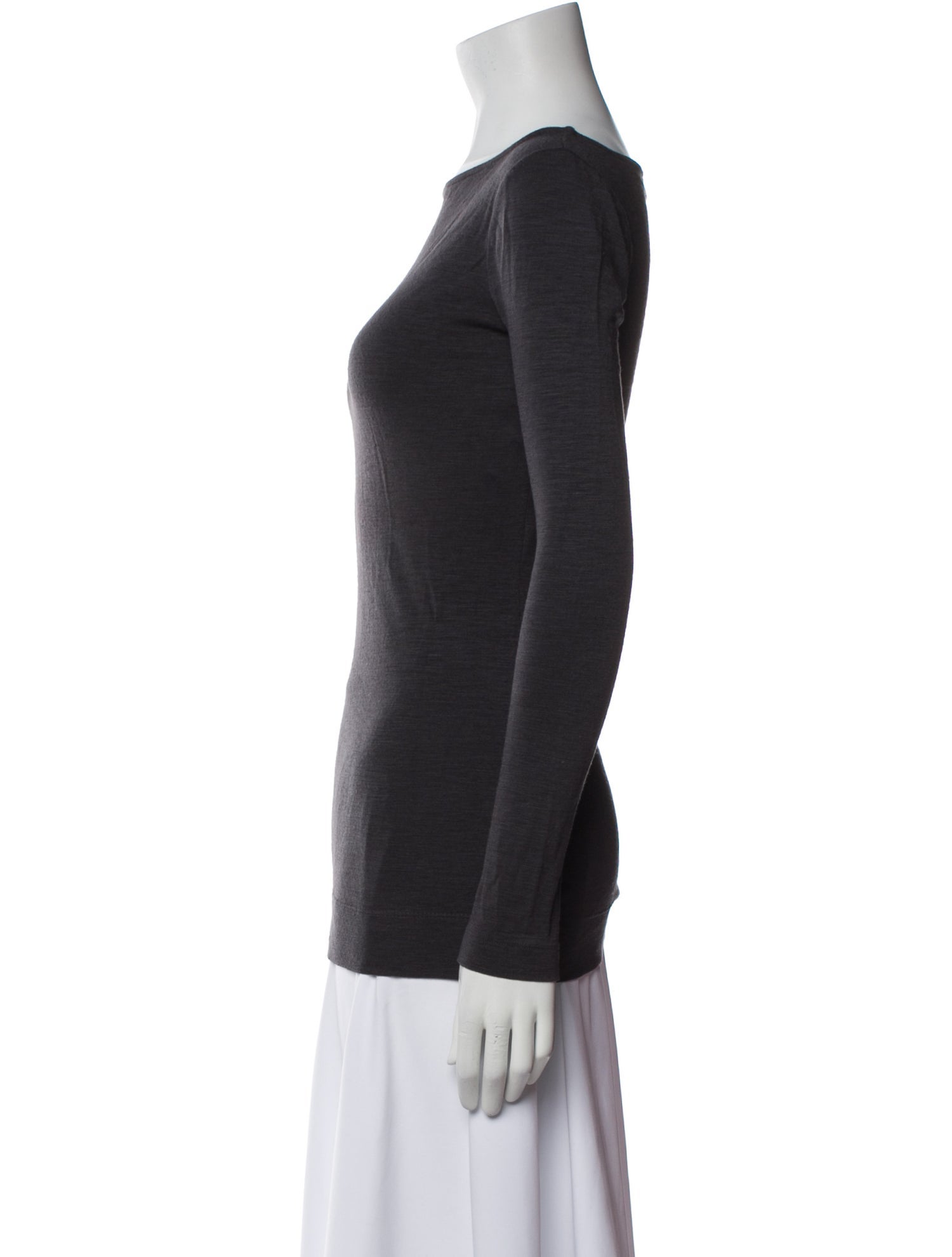 Diane von Furstenberg Wool Bateau Neckline Top
