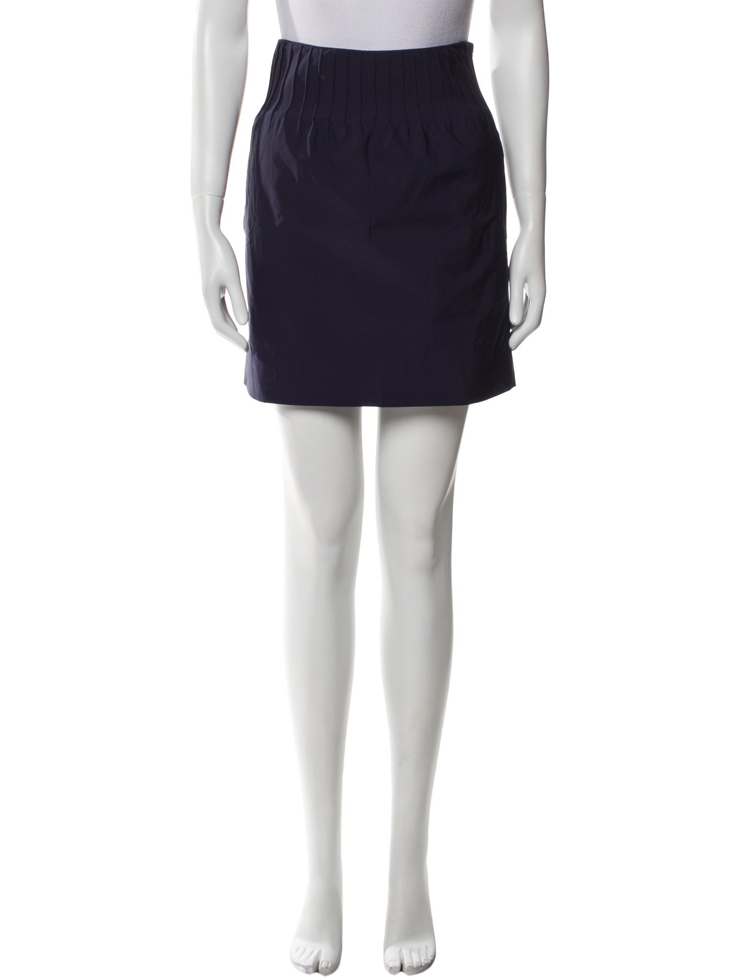 Diane von Furstenberg Pleated Accents Mini Skirt