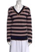 Diane von Furstenberg Striped V-Neck Top
