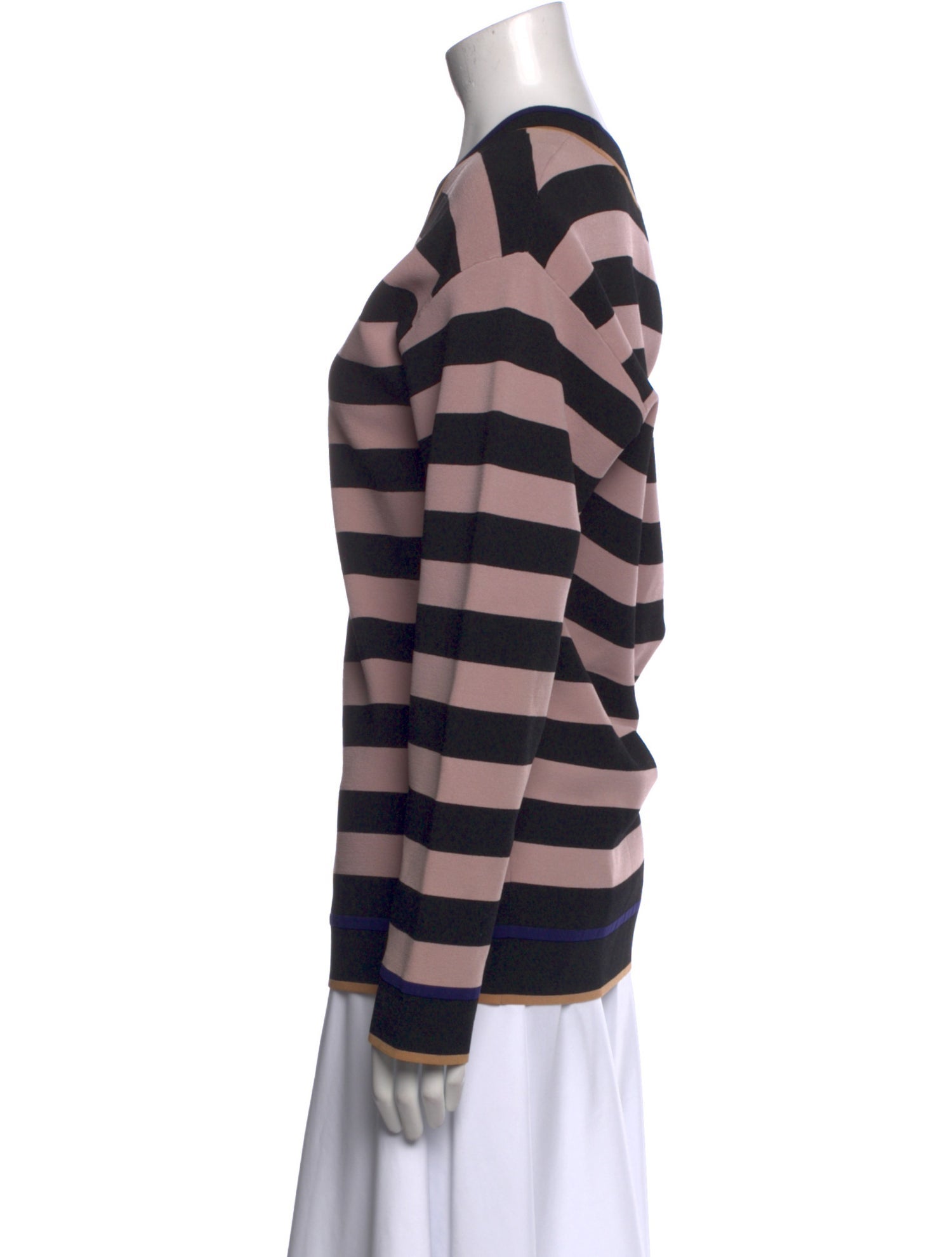 Diane von Furstenberg Striped V-Neck Top