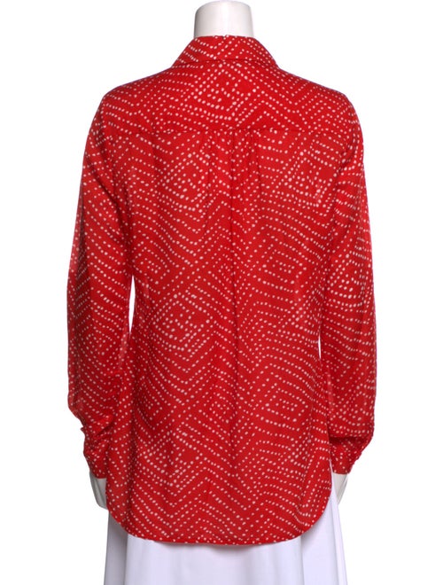 Diane von Furstenberg Printed Long Sleeve Blouse