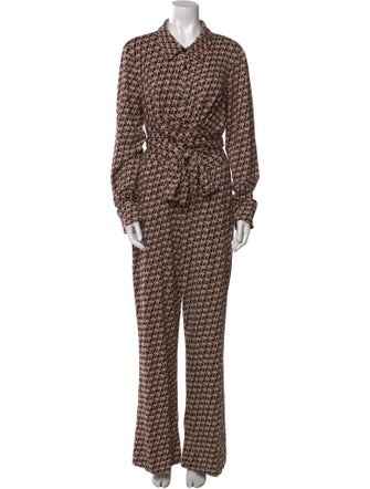 Diane von Furstenberg Silk Printed Jumpsuit