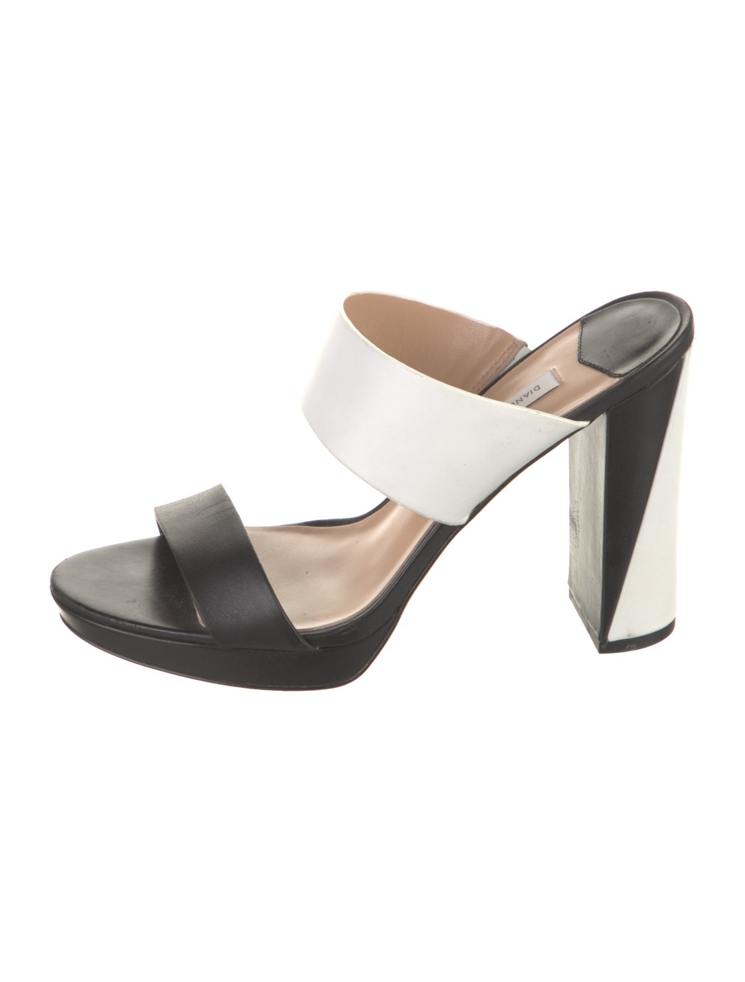 Diane von Furstenberg Leather Slides