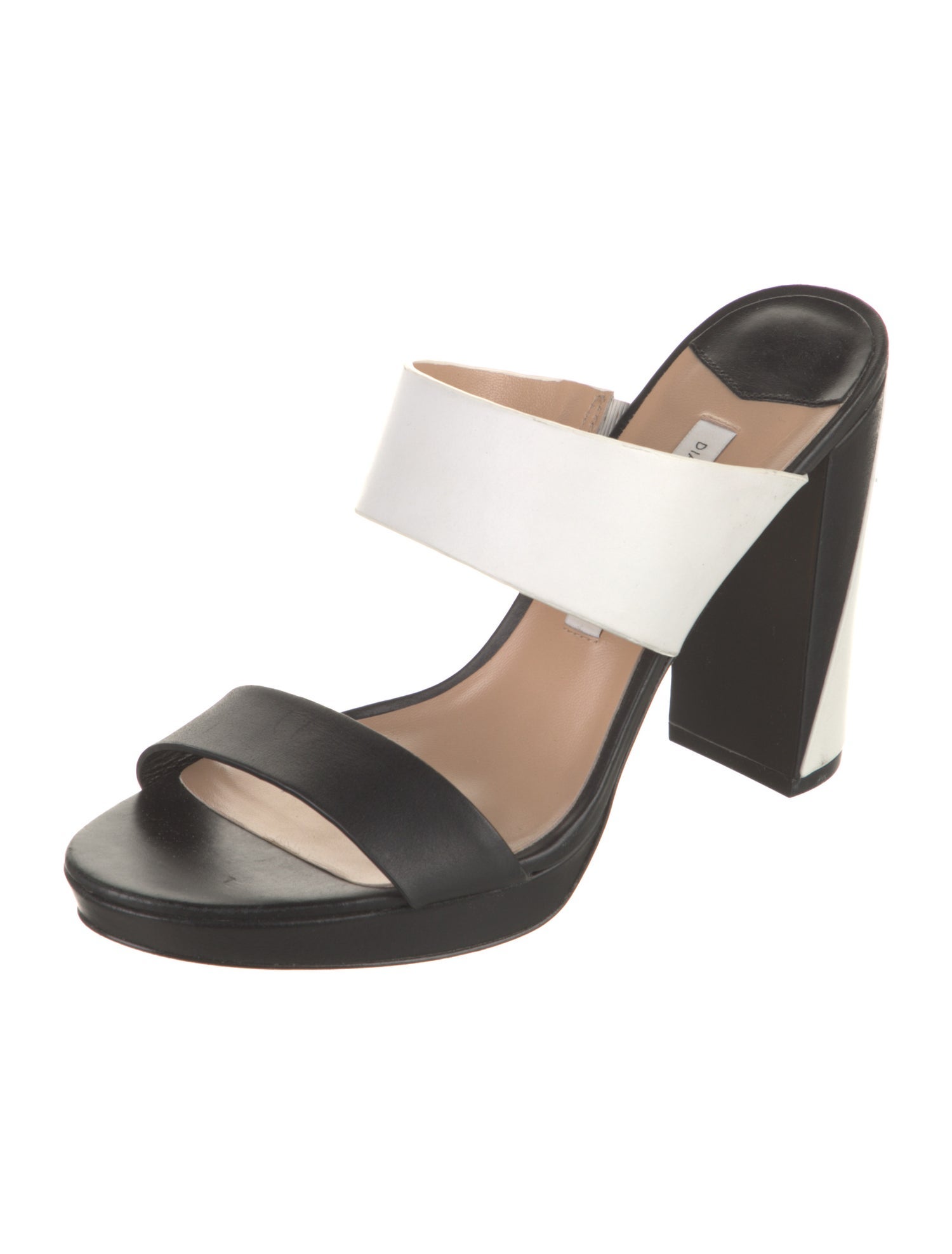 Diane von Furstenberg Leather Slides