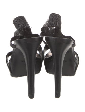 Diane von Furstenberg Leather Lasercut Accents Slingback Pumps