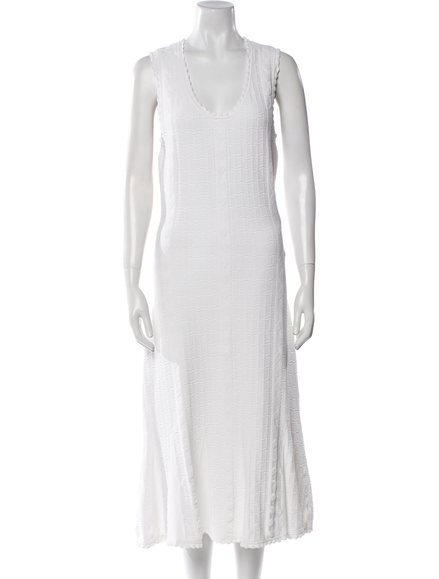 Diane von Furstenberg Scoop Neck Midi Length Dress