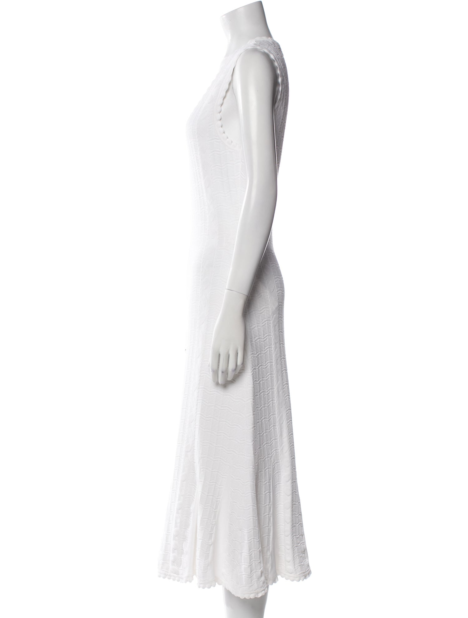 Diane von Furstenberg Scoop Neck Midi Length Dress