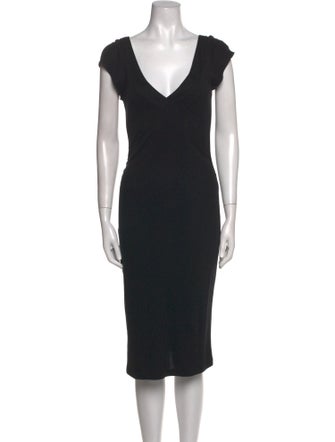 Diane von Furstenberg V-Neck Midi Length Dress