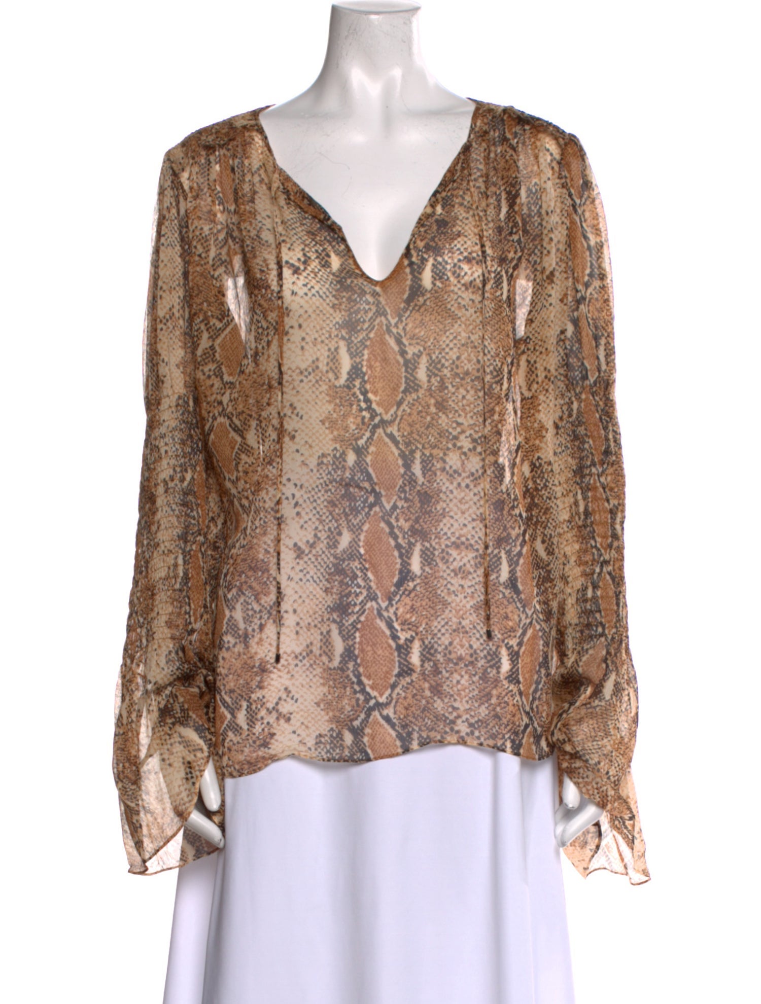Diane von Furstenberg Silk Animal Print Blouse