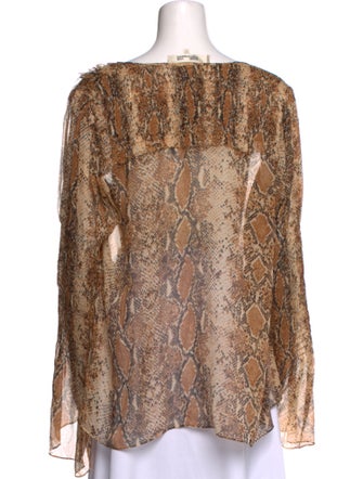 Diane von Furstenberg Silk Animal Print Blouse